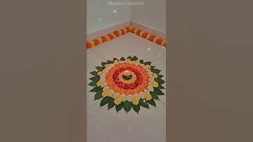 flower rangoli #diwali #trending #shorts #viral #short #trend #festival #decoration #flowers
