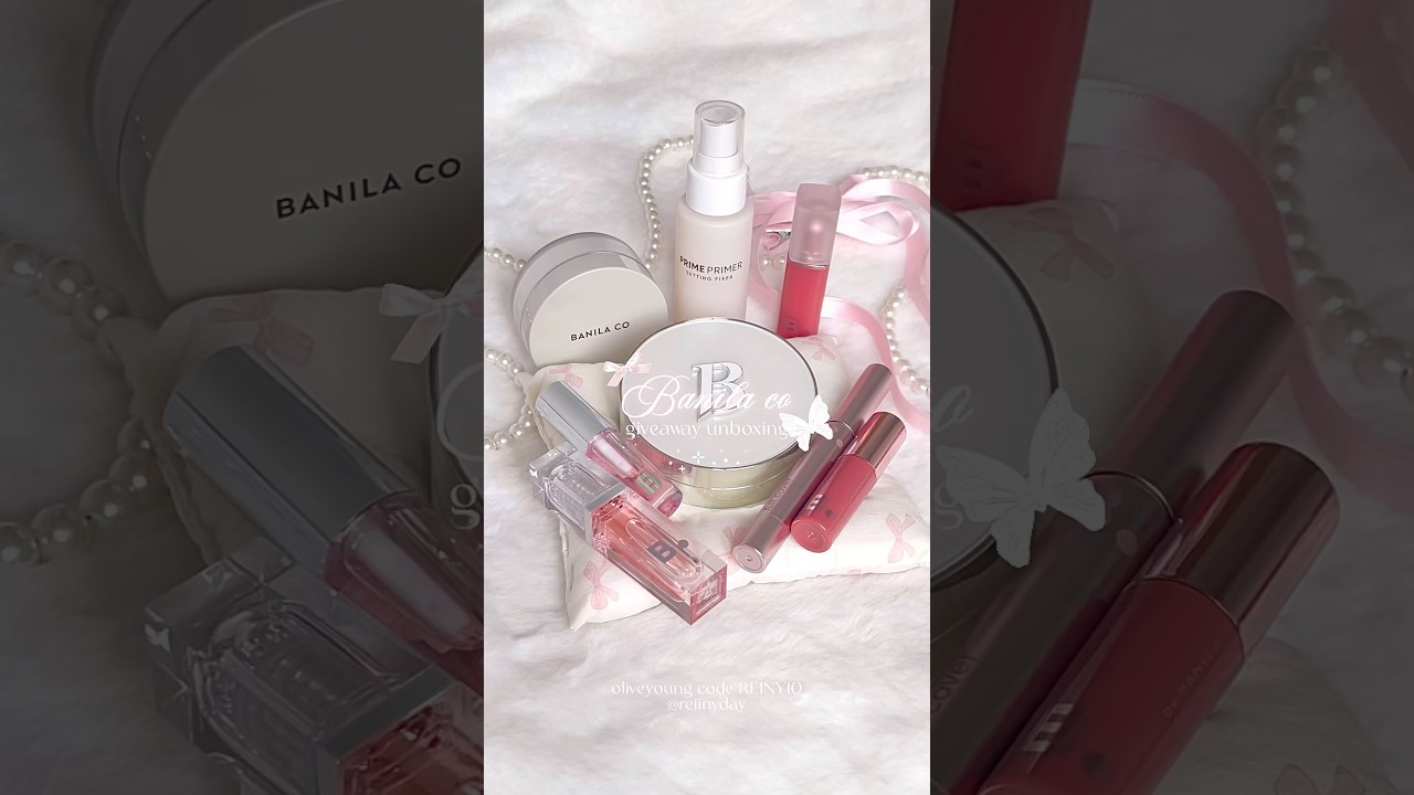 ⟢ banila co giveaway set 🎀 | use “REINY10” for discounts at oliveyoung 💗 