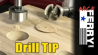 Ⓕ Forstner Bit Drill Press Table Tip