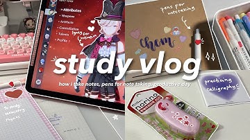5am study vlog 📓🎀 how i take aesthetic notes, romanticizing school, studying tips