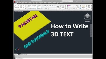 How to write 3D TEXT in autocad | cad tutorials