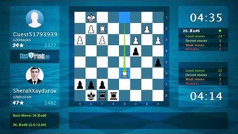 Chess Game Analysis: Guest51793939 - SheraliXaydarov, 0-1 (By ChessFriends.com)