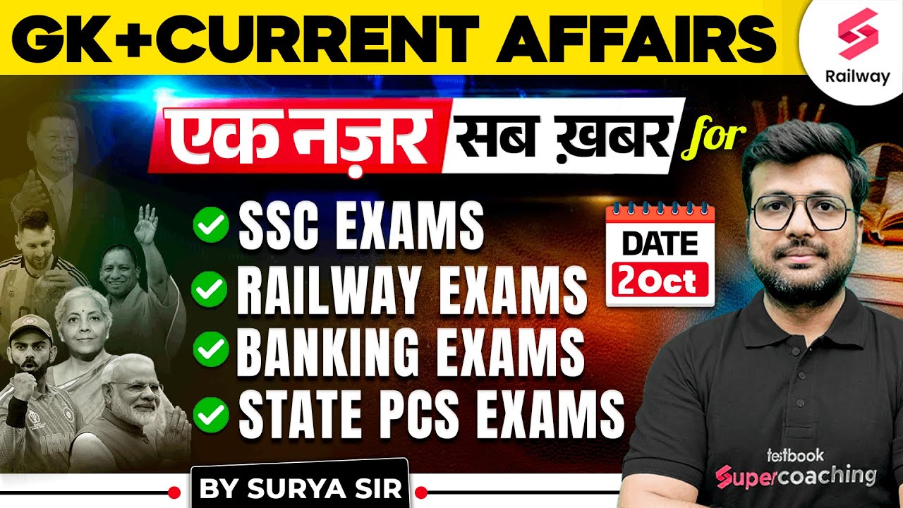 02 Oct GK + Current Affairs 2024 | Daily Current Affairs MCQs | Static ...