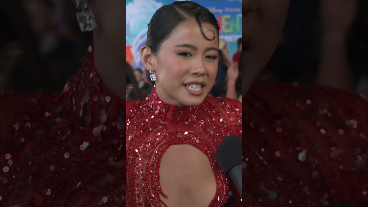leah lewis red dress Leah Lewis Scorches The Red Carpet at Disney/Pixar 
