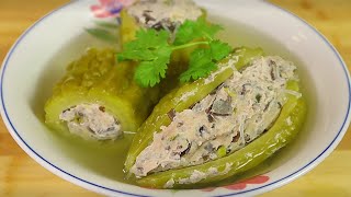 Stuffed Bitter Melon Soup (Canh Khổ Qua)