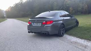 Bmw f10 530d down pipe sound brutal.!