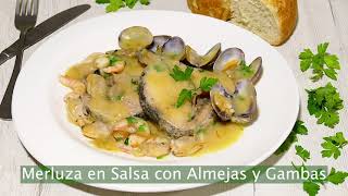 Merluza en Salsa con Almejas y Gambas 🦐 🐟