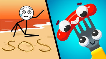 Help Him: Tricky Brain Vs Fork N Sausage — Funny ASMR Gaming Vibes | Best Android & iOS Games