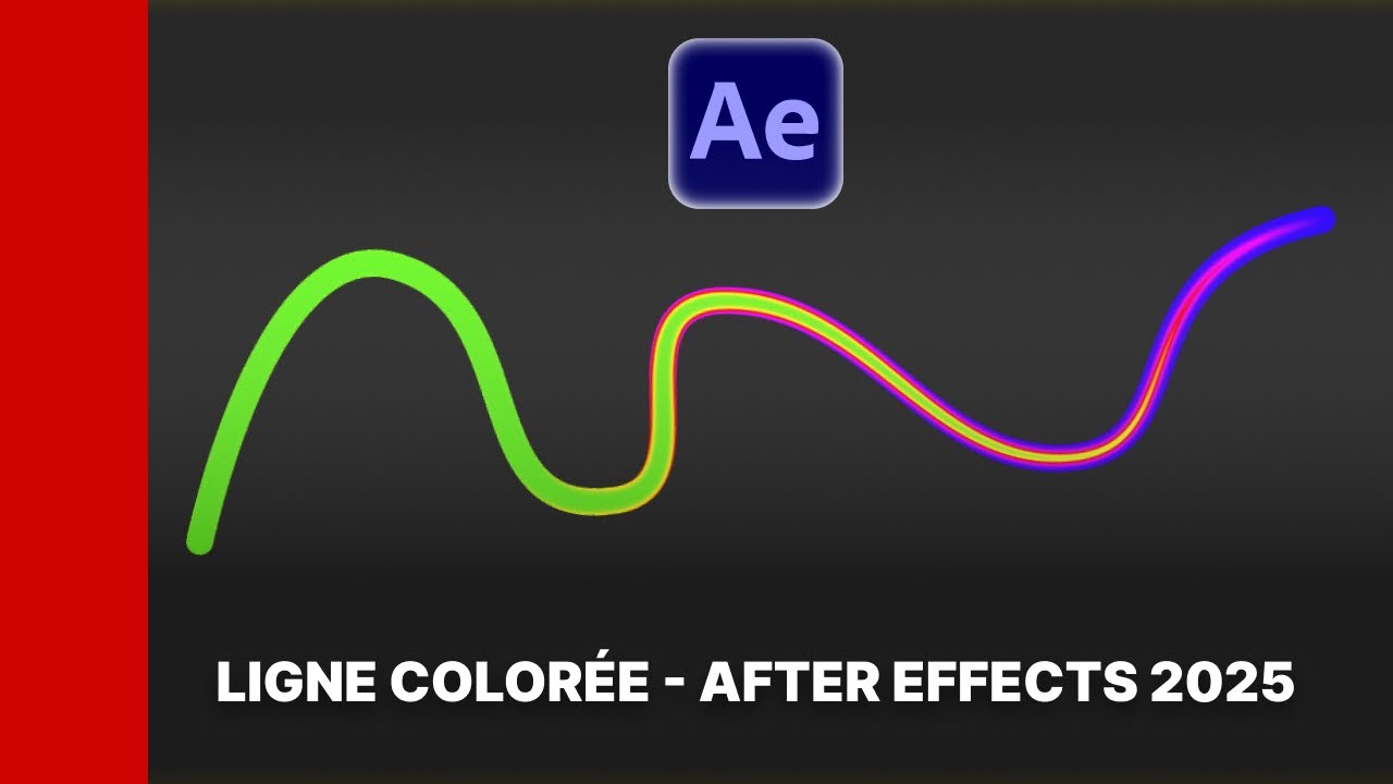 Animation After effects - Ligne globale colorée