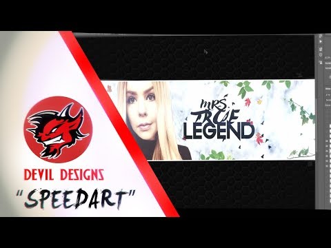 MrsTrueLegend | YouTube Banner | Photoshop CC | Speedart # | Devil Designs™