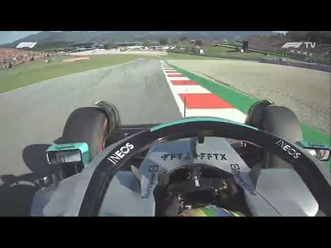 F1 Austria 2022 | Lewis Hamilton crashes into the wall causing red flag in Q3