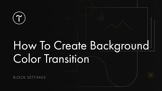 How To Create Color Transition On a Website | Tilda Tutorial
