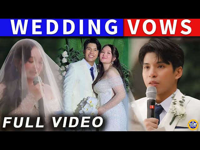 Nash Aguas and Mika Dela Cruz Wedding Vows Full Video class=
