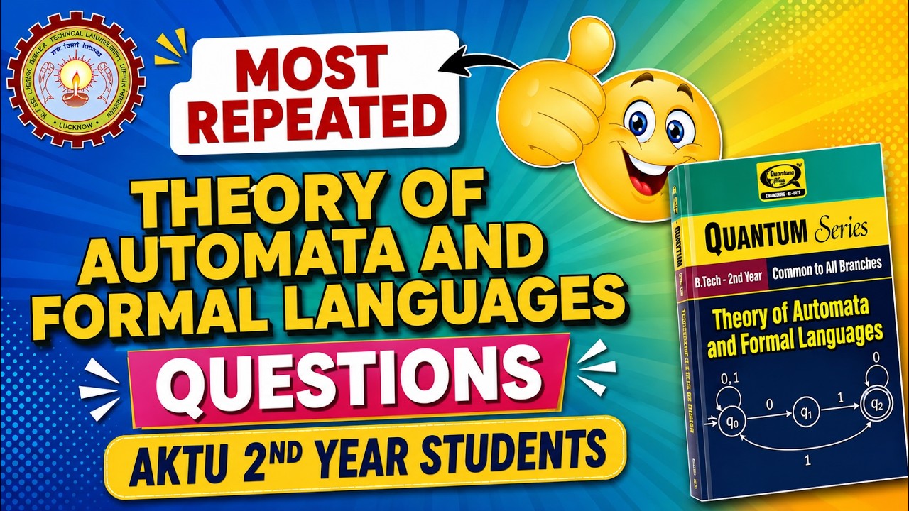 TAFL Most IMPORTANT Questions AKTU 2026 🎯 | BTech 2nd year | UNITWISE ...