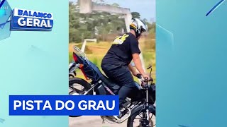Prefeitura cria espaco para motociclistas fazerem manobras arriscadas longe das 
