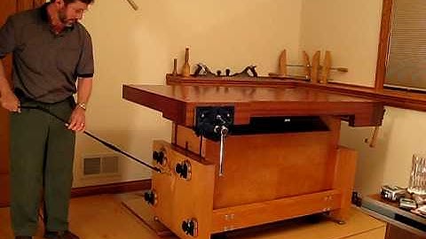 Mobile Base built into Adjustable Height Workbench