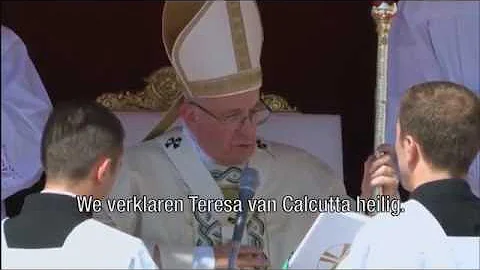 Moeder Teresa heilig verklaard