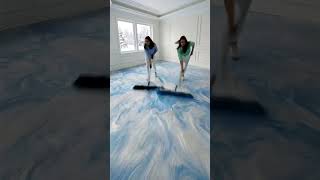 Beutiful Epoxy Aquarium Badroom Floor Transformation #epoxy #timelapse #renovation