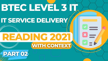 BTEC Level 3 IT - Unit 14 - IT Service Delivery - Part 02 - READING EXAM PAPER (with context)