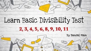 [English] Mastering Divisibility: Unlocking the Secrets of Maths
