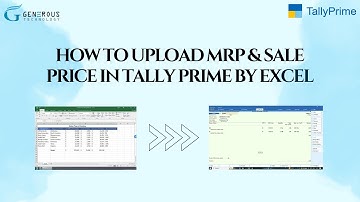 How to Upload MRP & Sale Price in Tally Prime By Excel | Excel to Tally Tool