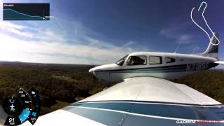 Piper Archer Landing at Andover-Aeroflex 12N