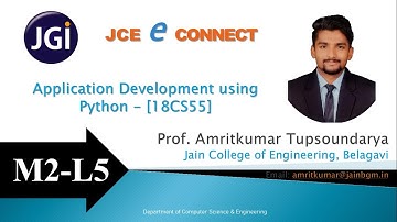 JCE CSE 18CS55 - M2_L5 - Dictionary Data Type by Prof. Amritkumar Tupsoundarya