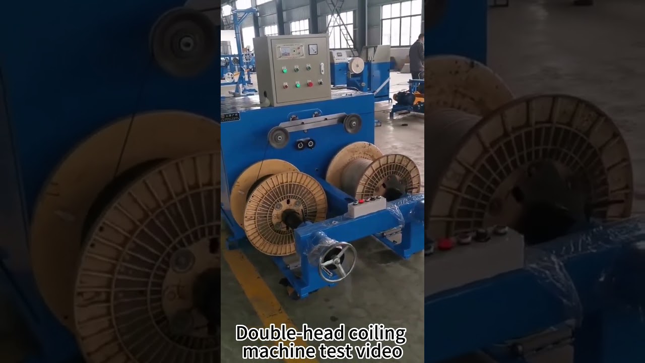 ​Wire and cable double head double row rewinding wire rope looping machine 