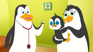 five little penguins jumping on the bed nursery rhymes