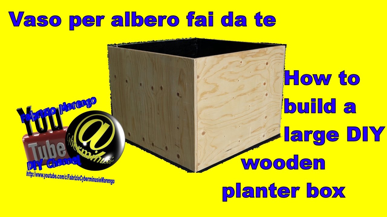 Tutorial come costruire un vaso in legno fai da te(how to build a ... Vasi per piante fai da te