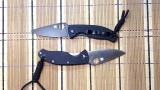 Spyderco Tenacious Black(Реплика)Обзор-сравнение с оригиналом.