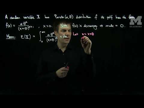 The Pareto Distribution: Mean and Mode