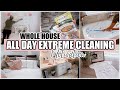 WHOLE HOUSE ALL DAY EXTREME CLEANING MOTIVATION-CLEAN WITH ME 2020-CLEANING MUSIC*EASY CROCKPOT MEAL