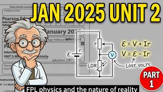 Physics IAL Edexcel Unit 2 Jan25 Part 1: MCQs & Electricity #edexcelphysics