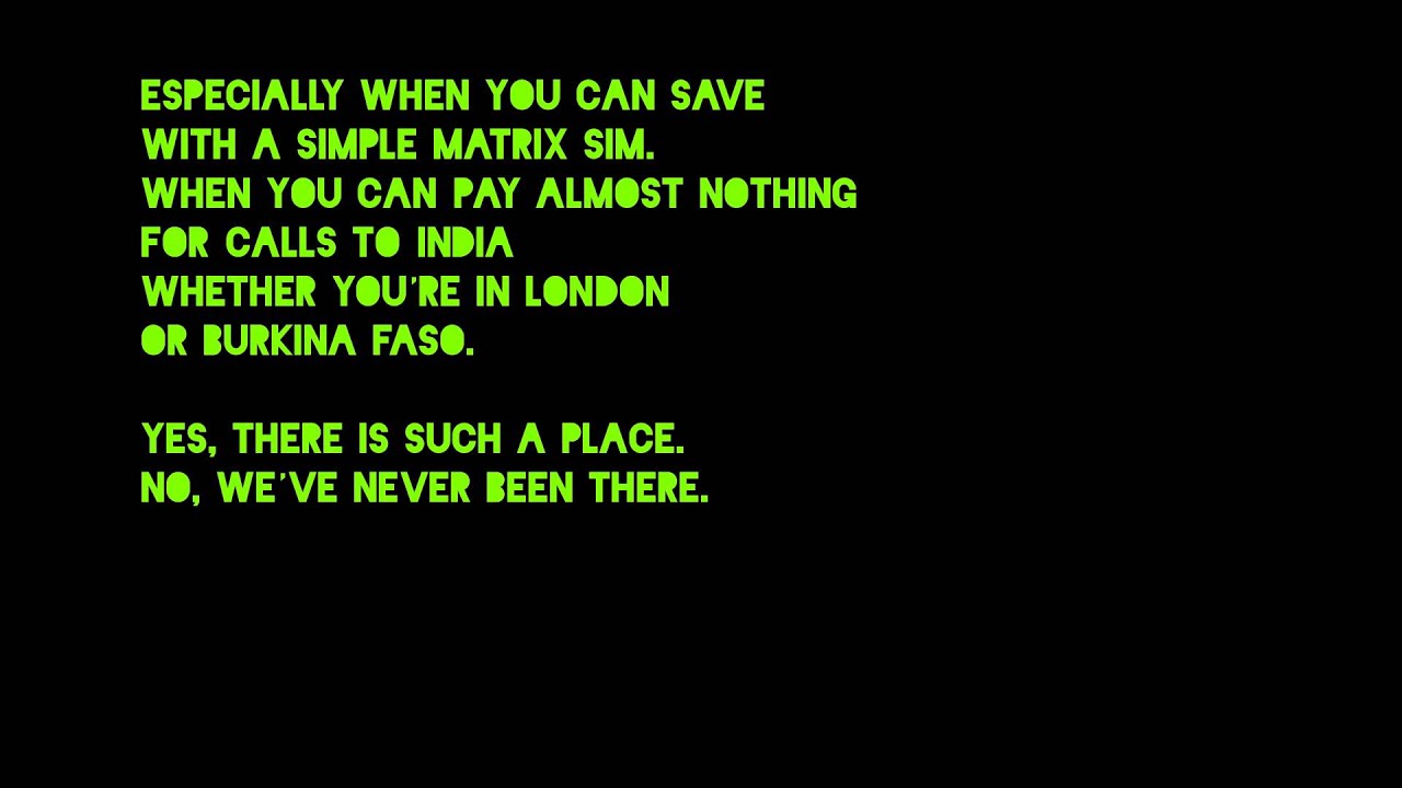 Matrix SIM Free Incoming Cheap