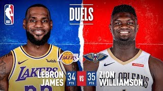 Lebron \& Zion Duel In NOLA