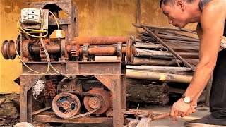 Genius Boy Restores Giant Iron Bending Machine  Fully Restore The Broken Round Iron Bending Machine
