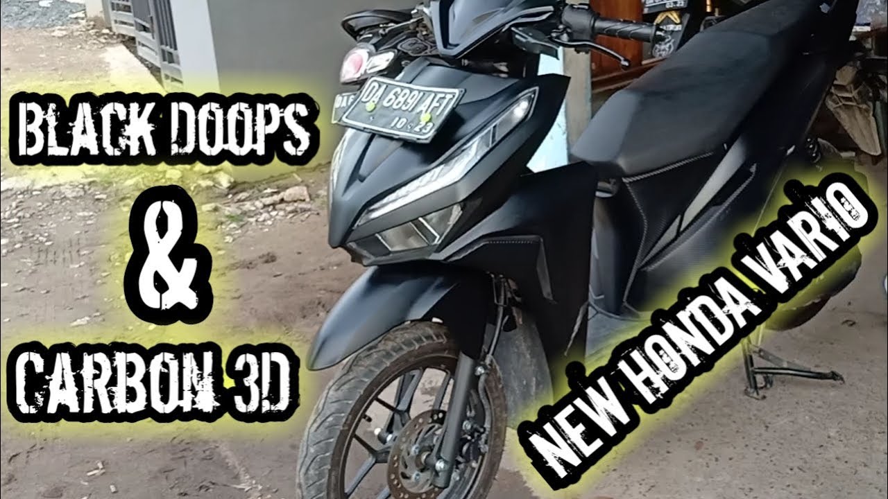 Cutting Stiker Honda New Vario 2018 Motif Black Doops Carbon 3d