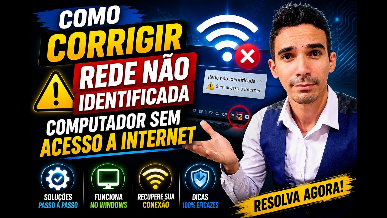 Como Resolver Rede Não Identificada PC Sem Acesso a Internet (2026 ...