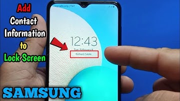 How to add contact information to lock screen on Samsung Galaxy A02