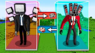 BRAIN EXCHANGE TV MAN TITAN vs SPEAKERMAN in Minecraft - Gameplay - Animation