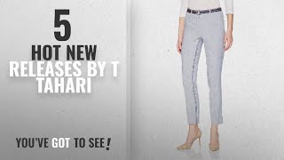Hot New T Tahari Women Clothing 2018 T Tahari Women s Ivana Linen Pant Blue 10