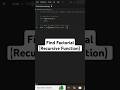 find factorial using recursive function in python!🔁💡 #python #pythonprogramming #coding #recursion