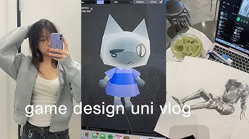 MIDTERMS uni vlog 🎀🎮 3D modeling midterm, interview prep, volleyball, and no sleep