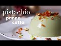 Pistachio Panna Cotta with EASY fool-proof unmolding trick!!! (no cream, no gelatin, vegan, gf)