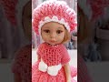 Coral dress with beret for Paola Reina doll.