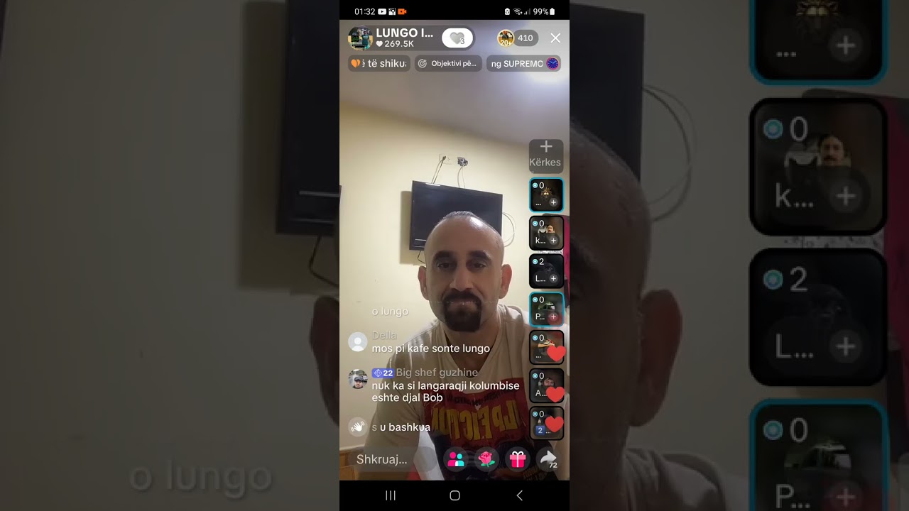 I Riu nga Fieri preket dhe Perlotet përpara Ndjekësve te tij ne live