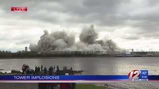 Watch: Brayton Point Tower Implosions