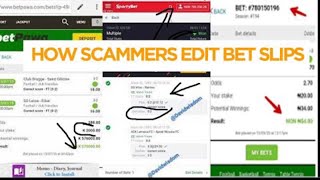 How scammers edit fake bet slip🥺