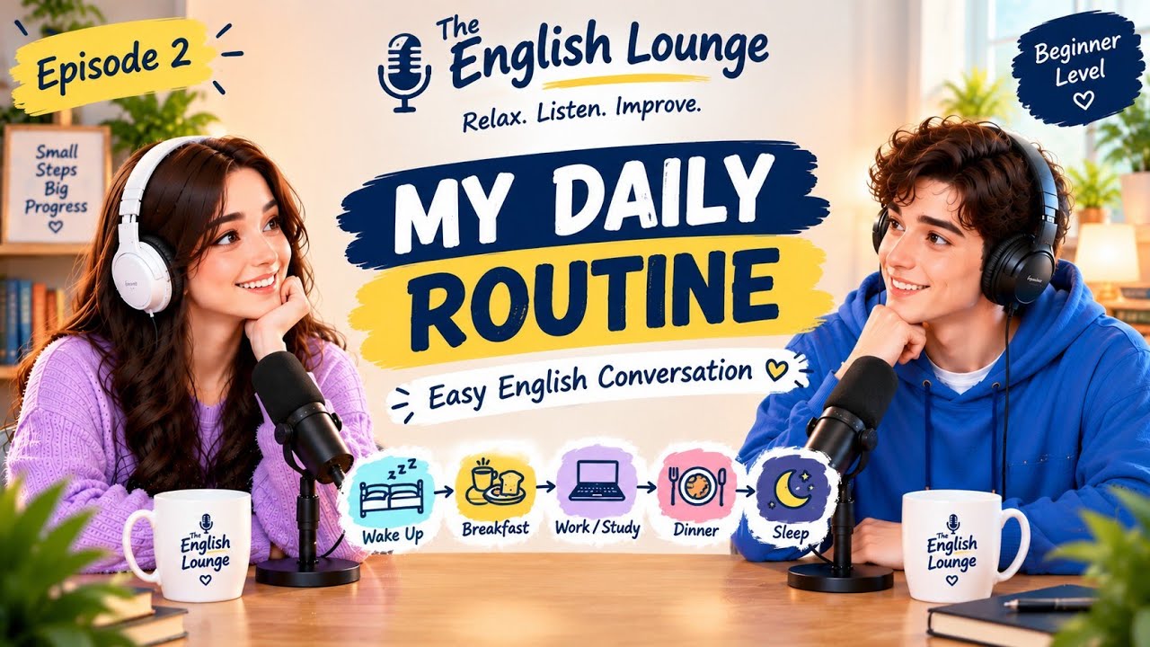 Daily Routine in English | Easy English Conversation for Beginners ...